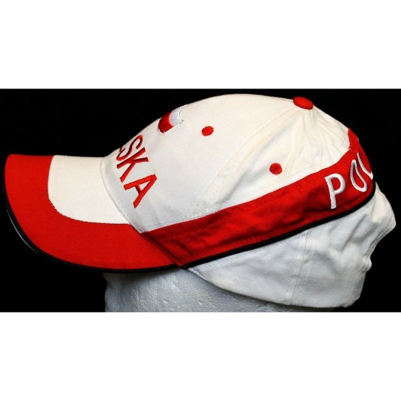 Polska Poland Hill Hat Cap Red White Polish Flag Embroidered Adjustable - Picture 4 of 8